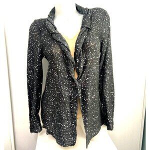 NY Collection Black Sequined Cardigan Size Small